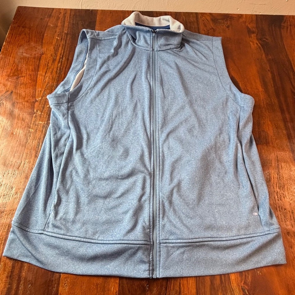 Jos. A. Bank Traveler Performance Vest Mens Medium‎ Blue Tailored Fit Full Zip